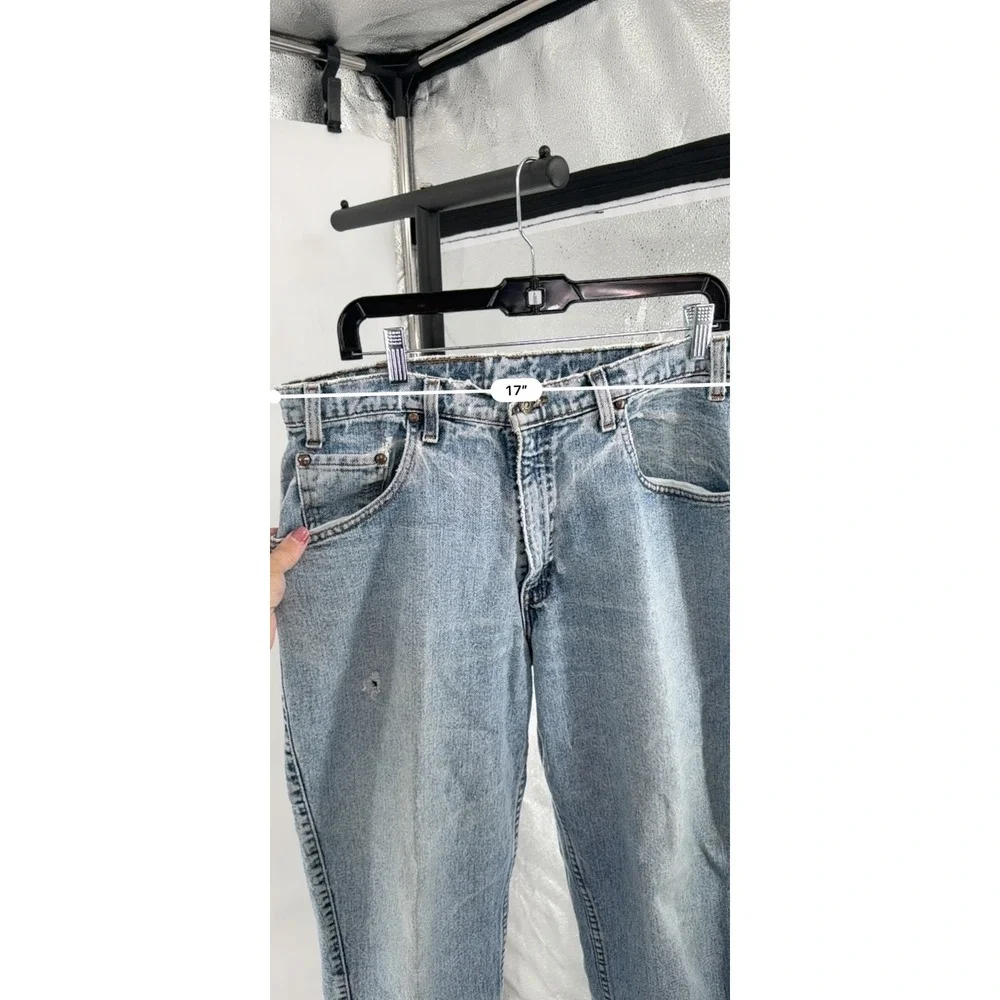 Vintage Levis 550 Orange Tab Relaxed Fit Tapered Leg Light Wash Jeans 34 Waist